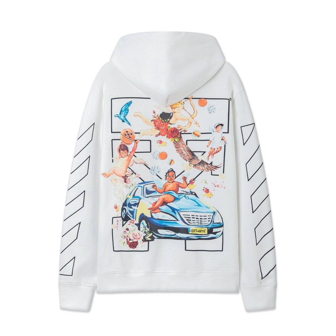 Poleron Off-White - Negro / Blanco