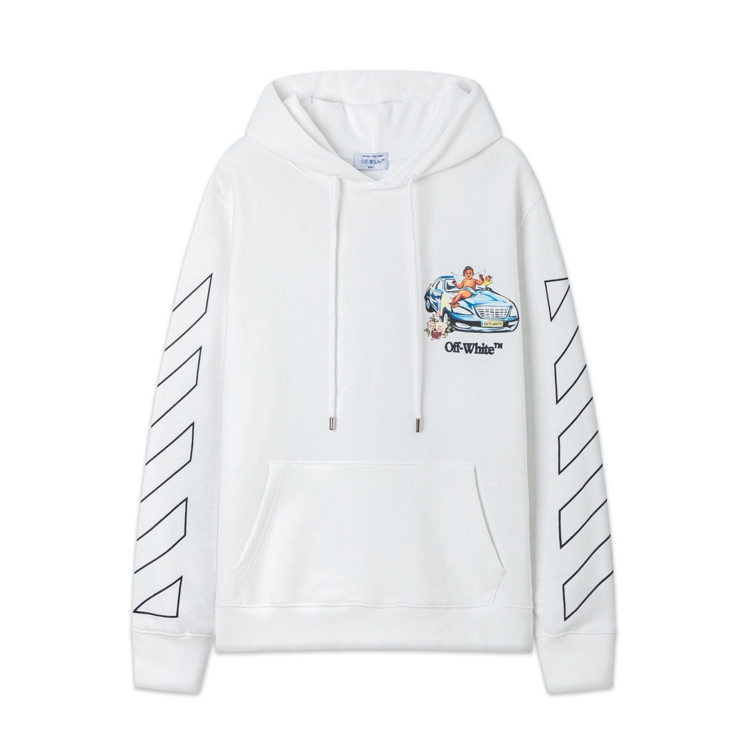 Poleron Off-White - Negro / Blanco