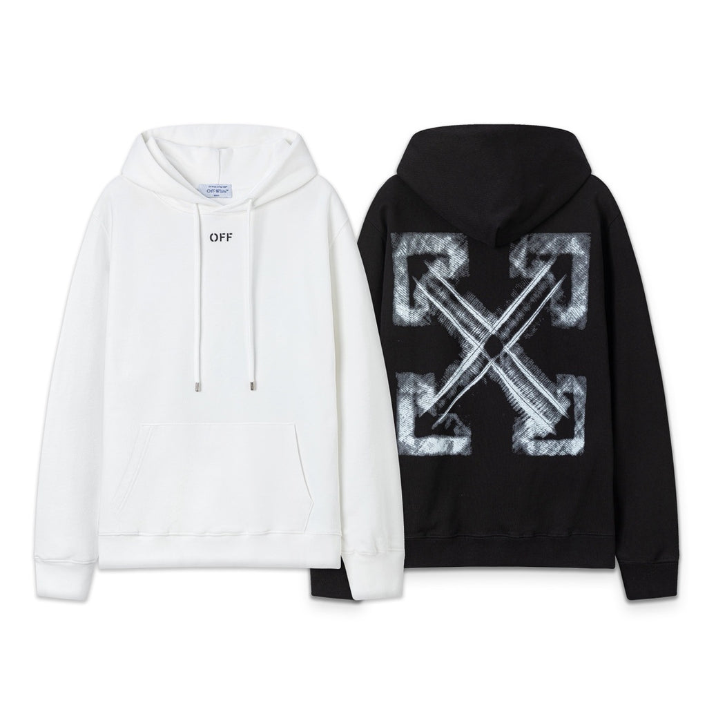 Poleron Off-White - Negro / Blanco