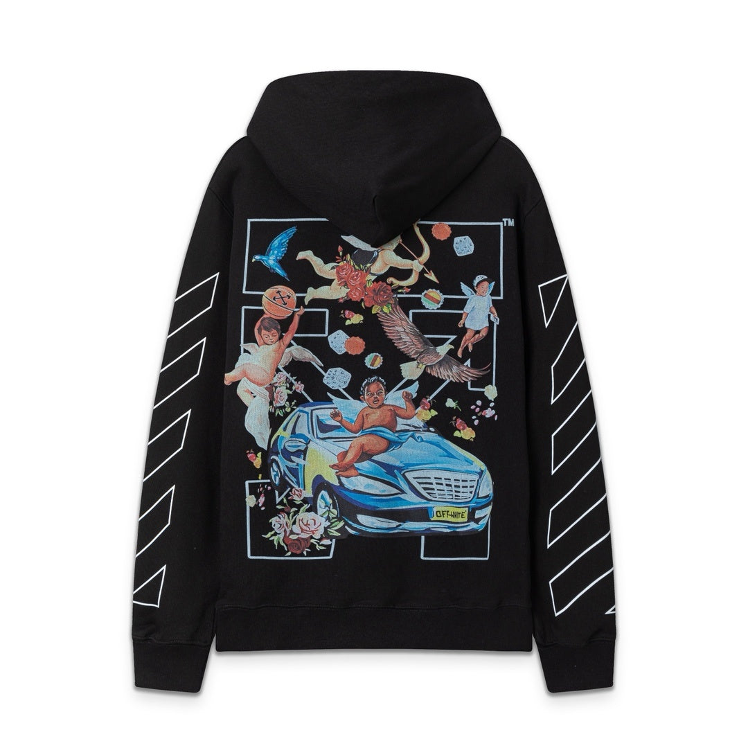 Poleron Off-White - Negro / Blanco