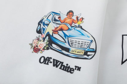 Poleron Off-White - Negro / Blanco